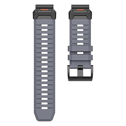 22mm/26mm Watch Band for Garmin (Fluorosilicone), Quick Fit 22 26 Watch Strap for Fenix 6, 7, Forerunner 965, epix Pro Gen 2, Fenix 7x Pro Sapphire Solar - Replacement for Garmin Watch Bands