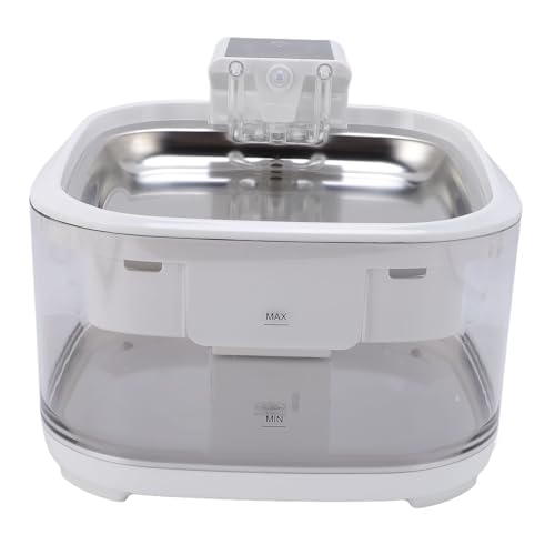 Fuente de agua para mascota ANGGREK, 4.5L, blanca