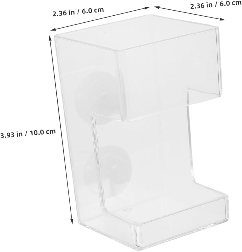 Toyvian Betta Fish Feeder with Suction Cup Aquarium Feeding Tube Slow-Release Fish Tank Feeder for Shrimp Large Square Tube for Targeted Feeding image 2