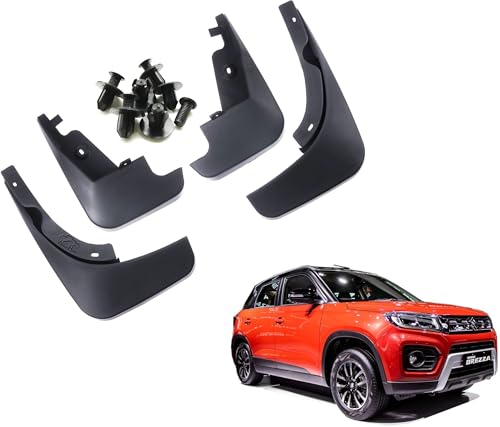 Image of WolkomHome Mud Flap Compatible with Suzuki Vitara Brezza 2020 - Durable Splash Guards for Car Exterior Protection