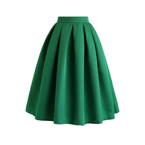 Amazon.com: CHICWISH Women's Pleated Green Midi Skirt High Amazon.com: CHICWISH Women's Pleated Green Midi Skirt High