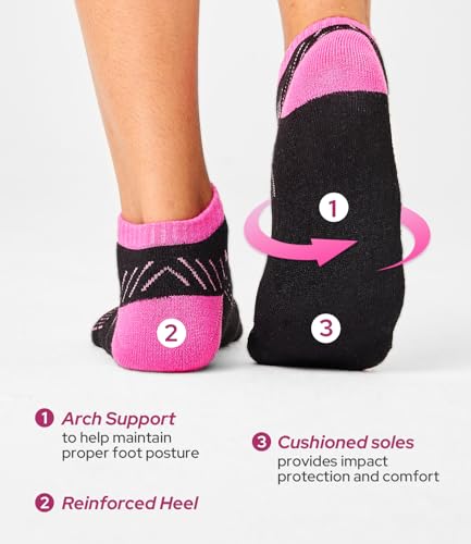 BAMBOO COOL Womens Ankle Socks Bamboo Viscose Athletic Moisture-Wicking Low Cut Running Socks Cushioned Anti-Blister4