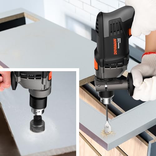 DOVAMAN PHD03B Hammer Drill, 850W Electric Impact Drill, Variable Speed 0–3000RPM, 13mm Metal Chuck, 360° Auxiliary Handle, Corded Drill Kit for Concrete, Wood, Steel, Bits & Carrying Case Included 8 DOVAMAN PHD03B Hammer Drill, 850W Electric Impact Drill, Variable Speed 0–3000RPM, 13mm Metal Chuck, 360° Auxiliary Handle, Corded Drill Kit for Concrete, Wood, Steel, Bits & Carrying Case Included - Image 8