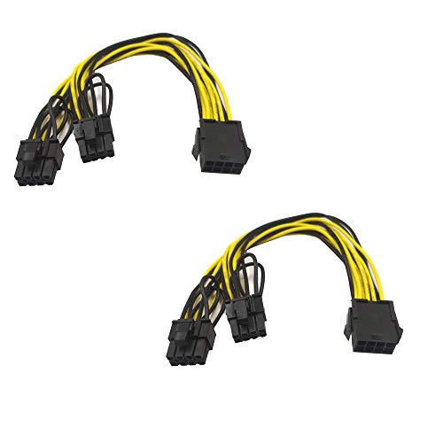 Length: 8 inches ZkeeShop CPU 8 Pin Female to Dual 8 Pin (6+2) Male Splitter Power Adapter Cable for GPU (CPU to GPU) 8 Inch (2PCS)
