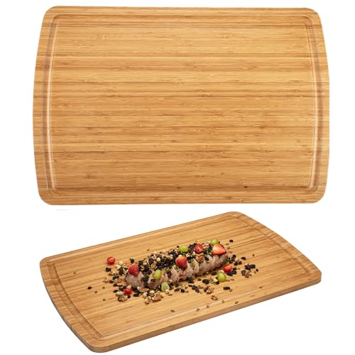 30 Inch Extra Large Bamboo Cutting Board for Kitchen, Wooden Stove Top Cover Noodle Board, Meat Cutting Board for BBQ with Juice Groove, Over the Sink Cutting Board by GAOMON - Used condition - US$35.75