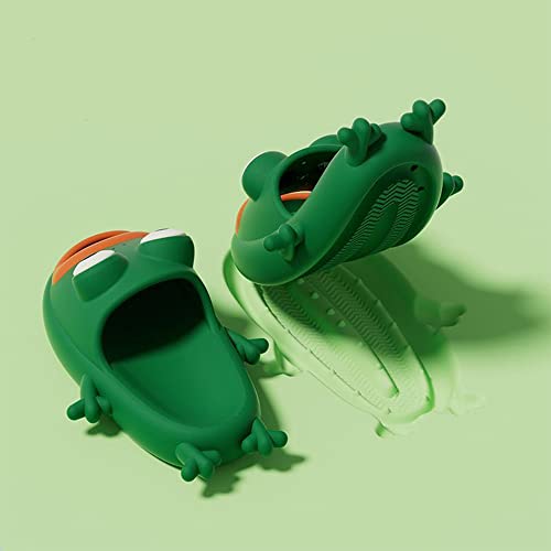 MOLERFO Cloud Slides Shoes for Women Cute Green Frog Antiskid Cloud Slides for Men and House Slippers4