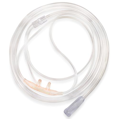 JWYN 50pk 7Ft Adult Oxygen Nasal Cannula, Salter Style, Trumpet Connector