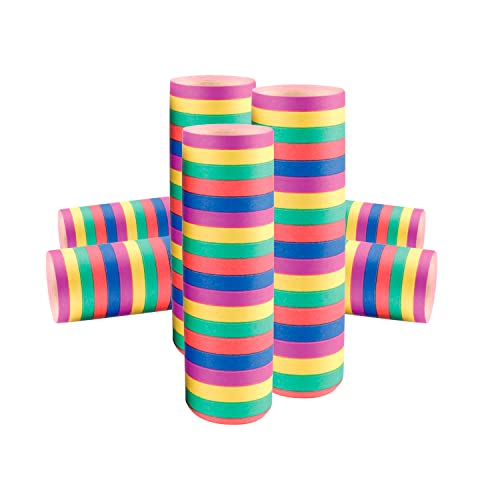 NAÏZAYA Luftschlangen aus Papier – 7 Rollen à 400 cm mehrfarbig für Dekorationen – Luftschlangen für Mottoparty Geburtstag – Gadget Geschenke für Kinder
