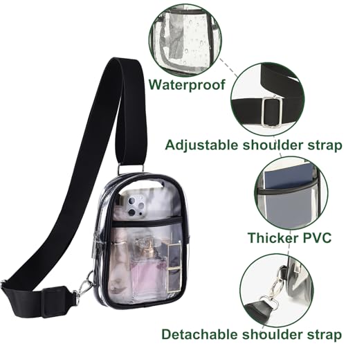 Women's Clear Bag for Stadium Events, Clear Crossbody Bag Stadium Approved, Small Clear Purse Bag, Concert Transparent Bag4