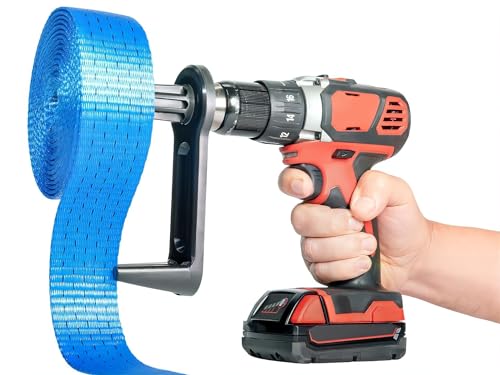 egmatec Spanngurtaufroller für Akkuschrauber mit Bohrfutterspannweite 12 mm, 2 Stück