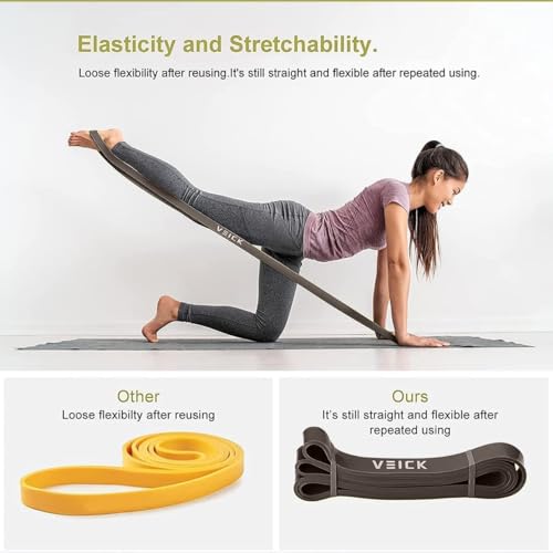 Image of VEICK Pull Up Resistance Bands Set, Heavy Stretch Workout Bands, Fitness Assistance Bands for Men Women, Portable Exercise Equipment for Home Gym Office Travel