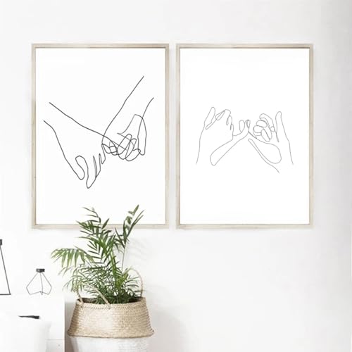 Impression sur toile murale grand format 40x60 cm dessin une ligne élégant