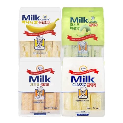 Milk Classic クラシックミルク米菓子4種類(NEWバナナ味,オリジナル味, チーズ味, NEWメロン味) 韓国のお菓子のサムネイル
