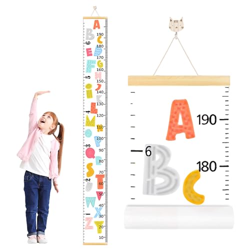 Lista de Gráficos de crecimiento , tabla con los diez mejores. 49 Habitacion Medidor de Altura Infantil con Letras del Abecedario Cinta de Crecimiento Educativa para Niños Incluye Gancho de Madera con Diseño Animal Estadímetro Montado en la...