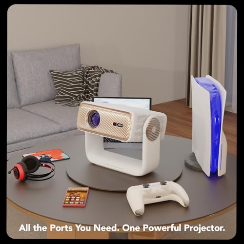 WZATCO Yuva Horizon 1080P Google TV Projector, 1500 ANSI Lumens, White - Image 6