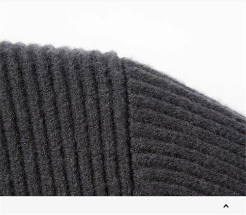 Men's Woolen Clothes Zipper Cardigan Thick Knit Long Sleeve Classic Solid Sweater Cardigan4