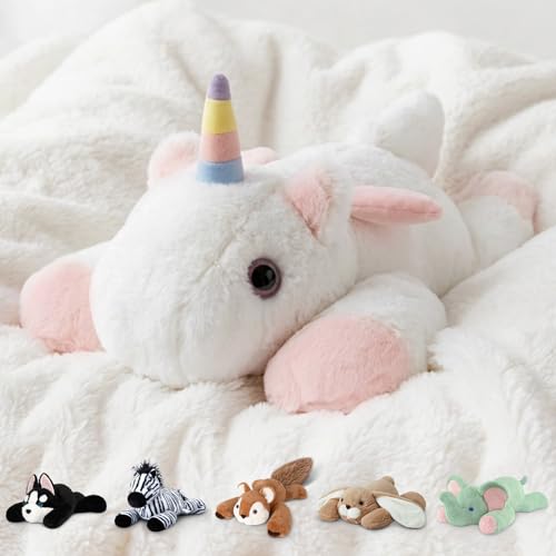 Image of Niuniu Daddy 25 inch 5 lb Weighted Unicorn Stuffed Animal for Adults Kids, Giant Large Plush Toy, Soft Body Pillow for Sleeping, Huggable Gift for Everyday Comfort