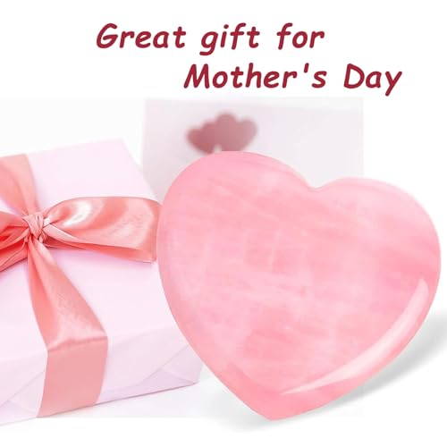 ideayard-Big-Rose-Quartz-Heart-72-75mm-Love-Healing-Crystal-Meditation-Palm-Stone-Quartz-Worry-Stone-for-Relieve-Anxiety-Stress-Tool