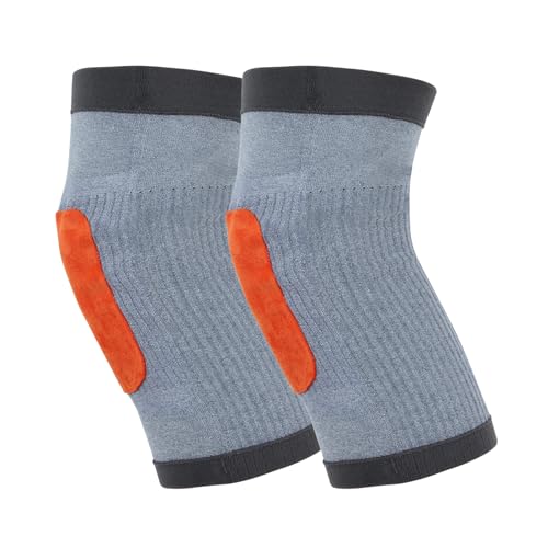 Image of Cashmere Wool Knee Brace Pads Unisex Winter Warm Thermal Knee Warmers Sleeve Soft Leg Warmers (Light Grey)