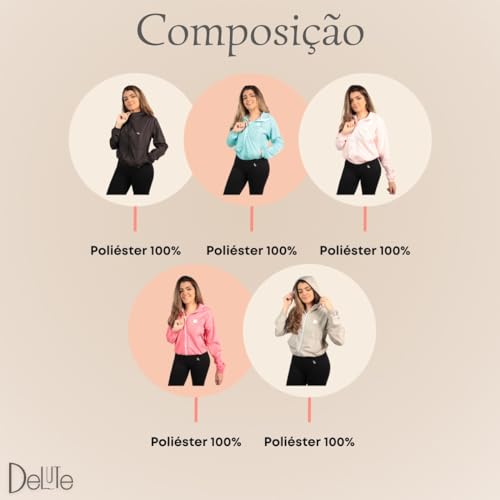 Jaqueta Corta Vento Feminina Preto M