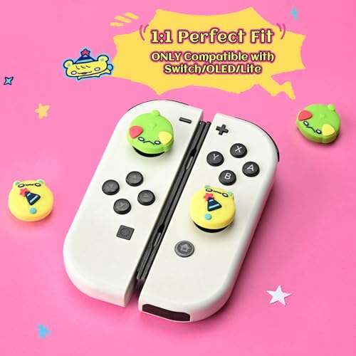 Image of GeekShare Joycon Thumb Grip Caps, Silicone Analog Cover Thumbstick Grips for Switch, Compatible with Nintendo Switch /OLED /Switch Lite, LAFI Legion