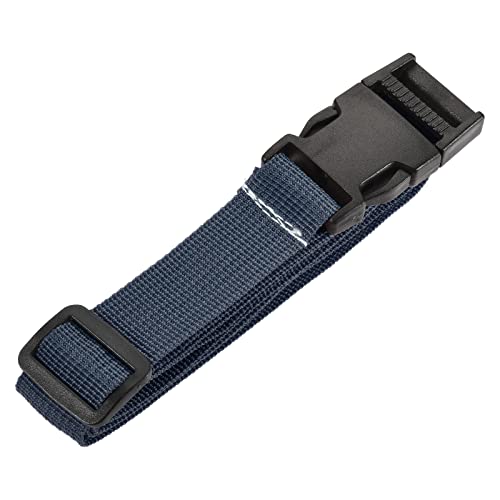 Image of MECCANIXITY Utility Strap with Buckle 1x40 Inch Polyester Quick Release Adjustable Belt for Travel Outdoor Bag Luggage Packing (Navy Blue)
