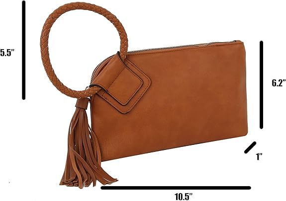 Image of Womens Clutch Purse Wristlet Wallet Evening w /Hand Strap Casual Formal Vegan Leather - Metro Muse