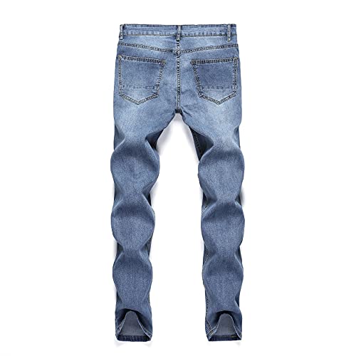 Jeans for Men Ripped,2023 Summer Skinny Stretchy Mens Denim Jeans Vintage Pants for Men Jeans3