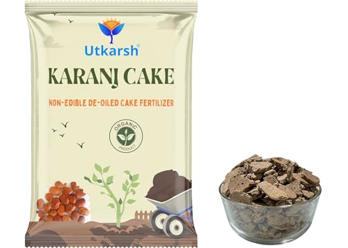 Image of Utkarsh Karanj Cake | Pongamia Cake Khali | Organic Fertilizers Manure for Gardening, All Types of Plants, Flowers, Vegetables & Lawn (5 Kg; Pack of 1)