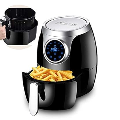 Multifunktions-Luftfritteuse, 3,2 l, digitaler Mini-Ofen, 7-in-1, ölfreie, gesunde Fritteuse, abnehmbares, spülmaschinenfestes Teil, einstellbare Temperatur und Timer, Rezeptbuch für jede Familie