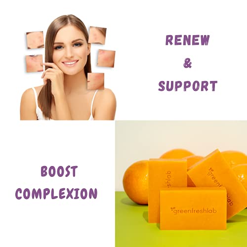 Citrus Lavender Soap Bar With 85% Organic Ingredients, Soothing For All Skin Types With Orange Peel, Energizing & Refreshing, Hydrating & Moisturizing, Vegan & Cruelty Free, 4 Oz #TOP3