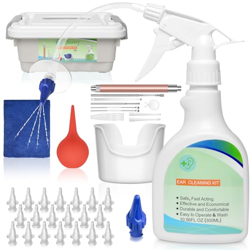 Ear Wax Removal Tool, Ear Cleaning Kits Safe Ear Irrigation Kit Ear Flush Kit for Adults Kids, Ear