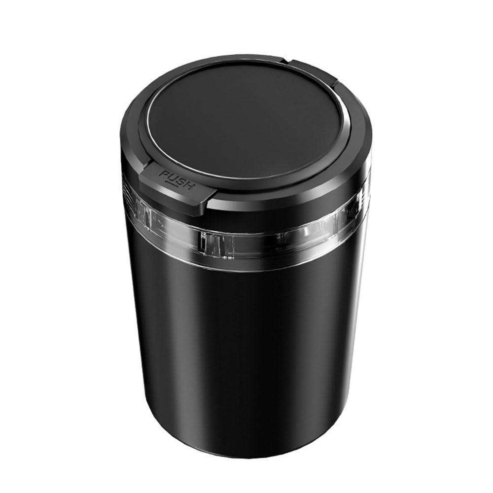 SSYYSS Car Ashtray with Lid Smokeless Odour Proof for SsangYong Korando (C200 C300 2010-2025 2026),Portable Vehicle Cup Holder Ash Tray Mini Car Rubbish Bin,Cigarettes Interior Accessories