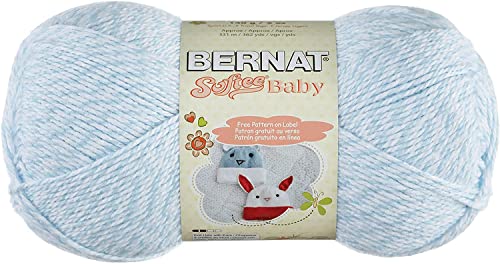 Image of Bernat Softee Baby Yarn for Crocheting Soft, Denim Marl, 3-Pack | #3 Light DK Yarn, 100% Acrylic, Soft Baby Yarn for Crocheting, Blankets, Clothes & Knitting Crafts, 362yd, 141g /5oz per skein