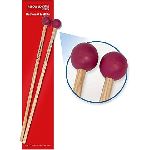 Percussion Plus PP080 Professional Xylophone Mallets - Hard Rubber,Red Cover
