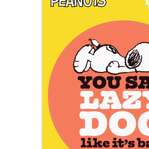 Image of Peanuts Snoopy You Say Lazy Dog Like It's Bad Adhesive Vinyl Decal