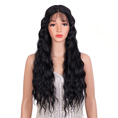 Perruque synthétique avant de lacet blonde ombrée 24 pouces