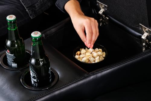 Riess Ambiente Exklusiver 3er Kinosessel Hollywood - schwarz - Kunstleder Polyester - Relaxsessel mit Cupholder Polsterung Fußstützen – Bild 8