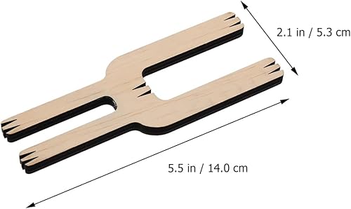Miniatura 5 de 2pcs Pom Maker - Aguja de bola de pelusa de madera para proyectos de manualidades de hilo de lana de bricolaje