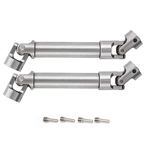 Fauge 2Pcs Steel Drive Shaft for 1/10 RC Crawler TRX4 TRX6 Axial SCX10 Wraith Capra D90 TF2 Redcat GEN8,A
