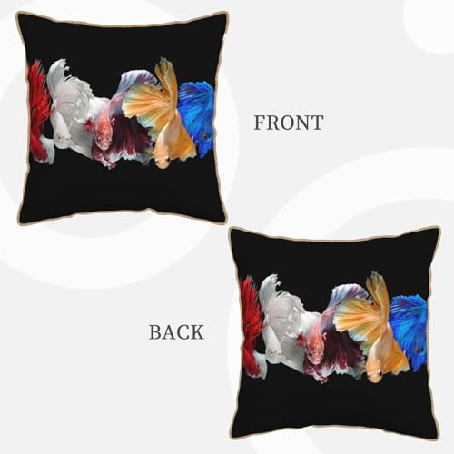 Housse de coussin en velours imprimé poisson de qualité durable