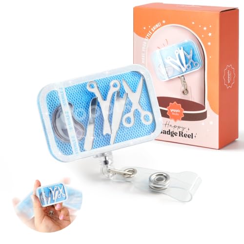 YOPPIX Surgical Operating Room Badge Reel Funny Shaker Retractable Badge Reel for Nurses OR Surgeon Doctor Paramedic CST Medical Worker Office Womens