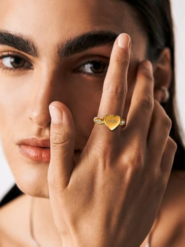 Image of Richsteel Stainless Steel Heart /Claddagh Cremation Urn Ring for Ashes for Women Waterproof Locket Rings Memorial Jewelry(with Gift Box)