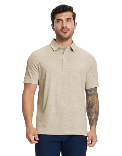 M MAELREG Mens Golf Shirts Short Sleeve Dry Fit Moisture Wicking Lightweight Sports Jacquard Polo T Shirts for Men — view 2