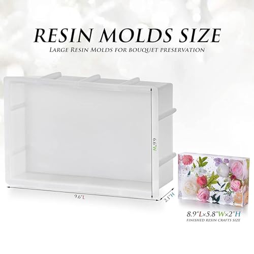 Moules en résine pour conservation des fleurs et création de rectangles en époxy