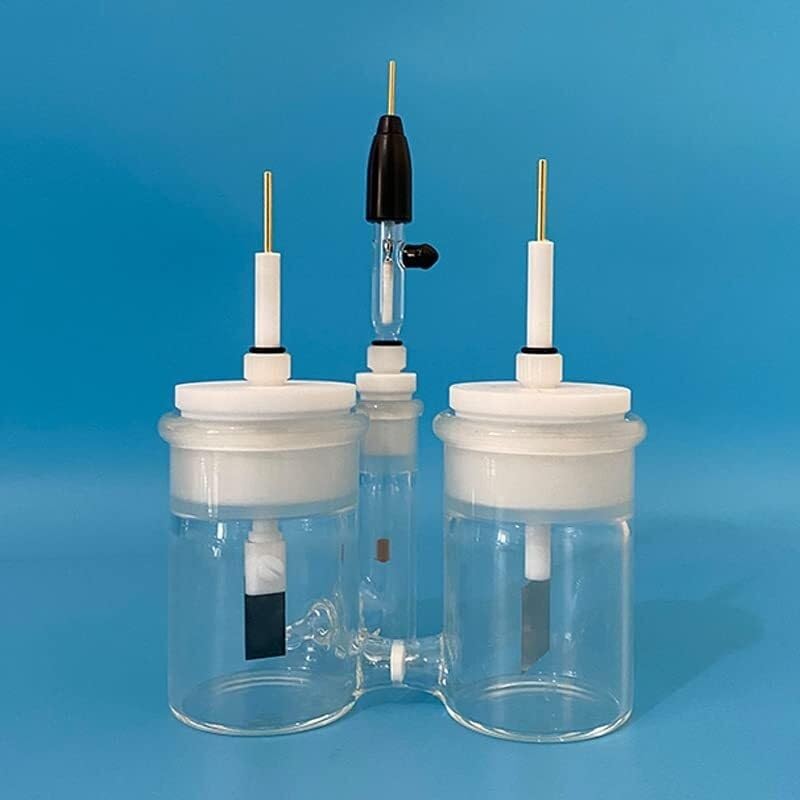 Celda electroquímica en forma de H con electrodo de referencia 250ml-250ml-30ml