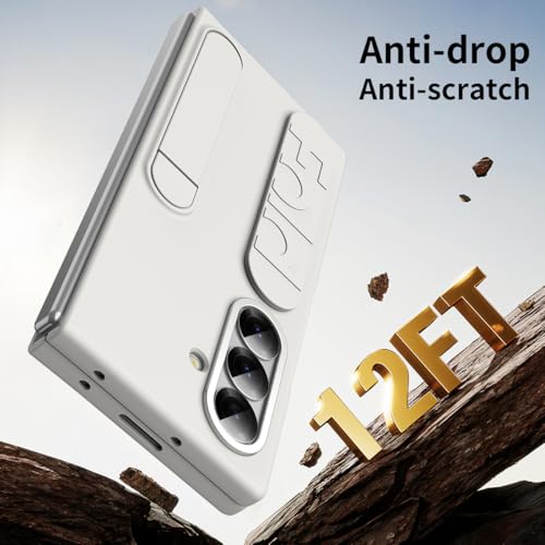 Coque Samsung Galaxy Z Fold 7 housse militaire antichoc blanche avec poignée et béquille - 7