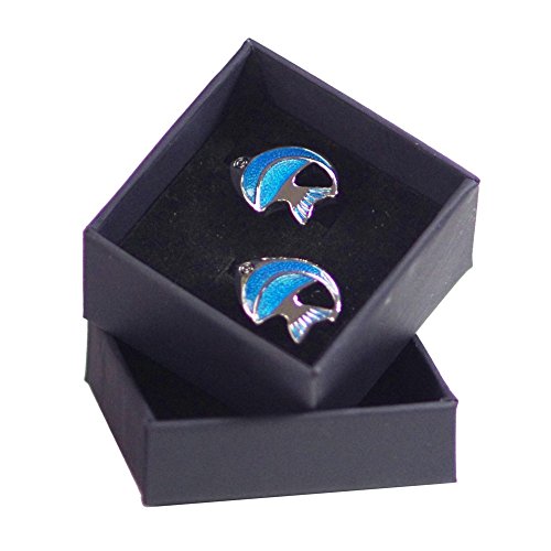 Salutto Men's Blue Angel Fish Cufflinks With Gift Box #TOP1
