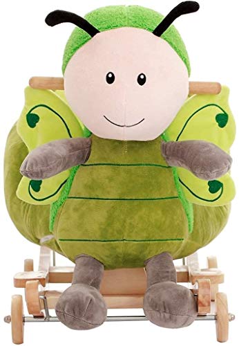 ZHANGYUEFEIFZ Schaukelpferd Plüsch Schaukeltier Pferd Rocking Horse Kinderstuhl Baby Trojan Spielzeug Geschenk… – Bild 3