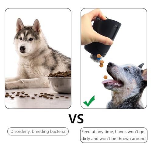PEPOYO AI Treat Bag Portabler Hundefutterdispenser aus hochwertigem Lebensmittelsicherem Kunststoff - für handsfreie, hygienische Fütterung! Kompakt, leicht tragbar, ideal für Reisen & Spaziergänge.
